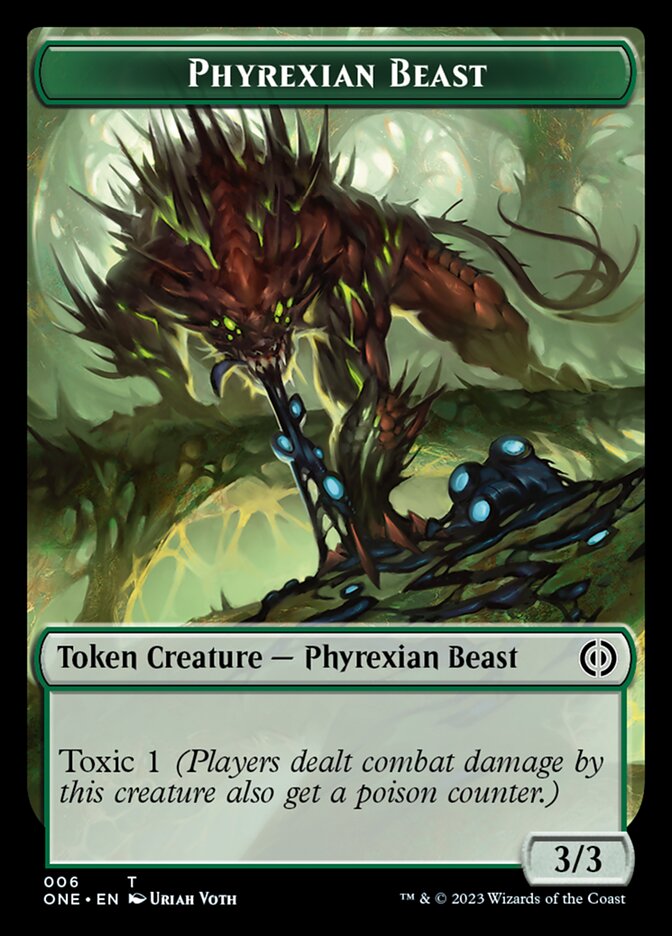 Rebel // Phyrexian Beast Double-Sided Token [Phyrexia: All Will Be One Tokens] MTG Single Magic: The Gathering | Red Claw Gaming