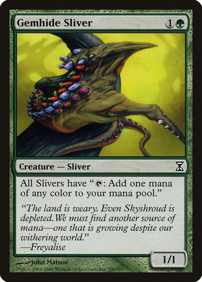Gemhide Sliver [Time Spiral] MTG Single Magic: The Gathering | Red Claw Gaming
