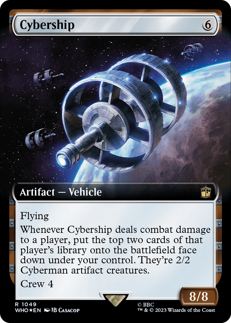 Cybership (Extended Art) (Surge Foil) [Doctor Who] MTG Single Magic: The Gathering | Red Claw Gaming