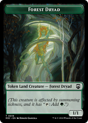 Forest Dryad // Vivien Reid Emblem Double-Sided Token [Modern Horizons 3 Commander Tokens] MTG Single Magic: The Gathering | Red Claw Gaming