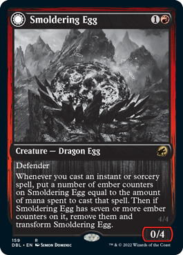 Smoldering Egg // Ashmouth Dragon [Innistrad: Double Feature] MTG Single Magic: The Gathering | Red Claw Gaming