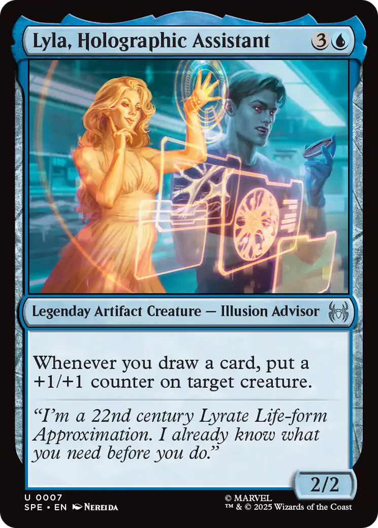 Lyla, Holographic Assistant [Marvel's Spider-Man: Eternal-Legal] MTG Single Magic: The Gathering | Red Claw Gaming
