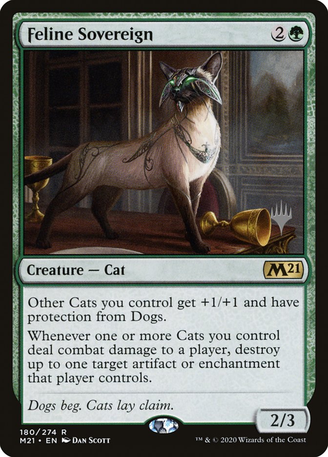 Feline Sovereign (Promo Pack) [Core Set 2021 Promos] MTG Single Magic: The Gathering | Red Claw Gaming
