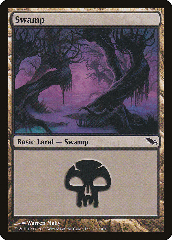 Swamp (291) [Shadowmoor] MTG Single Magic: The Gathering | Red Claw Gaming