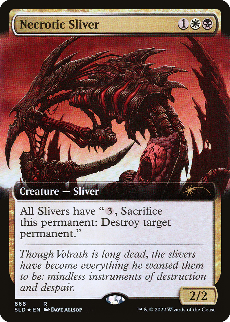 Necrotic Sliver (Extended Art) [Secret Lair Drop Promos] MTG Single Magic: The Gathering | Red Claw Gaming