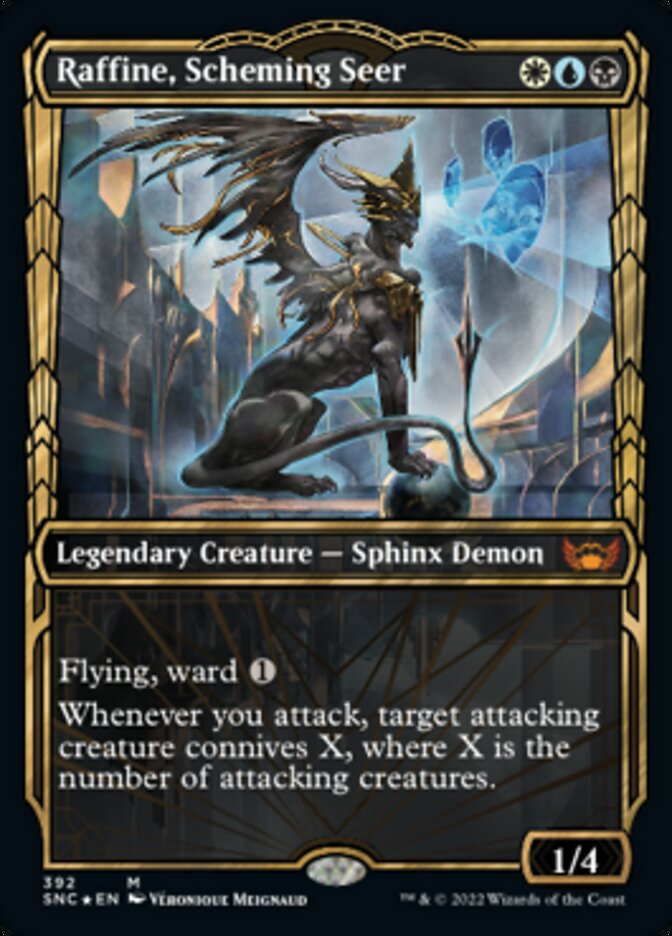 Raffine, Scheming Seer (Showcase Golden Age Gilded Foil) [Streets of New Capenna] MTG Single Magic: The Gathering | Red Claw Gaming