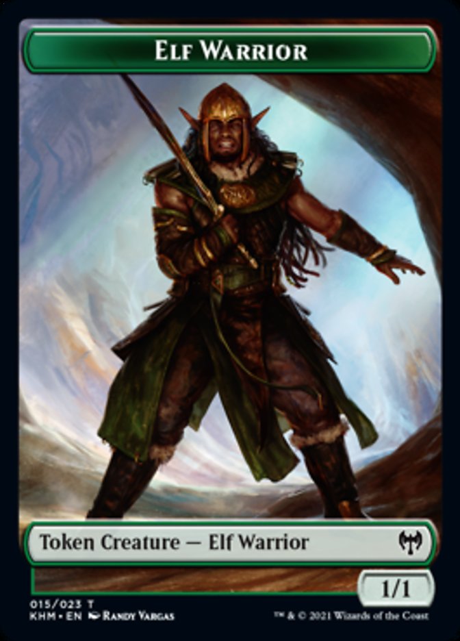 Elf Warrior Token [Kaldheim Tokens] MTG Single Magic: The Gathering | Red Claw Gaming