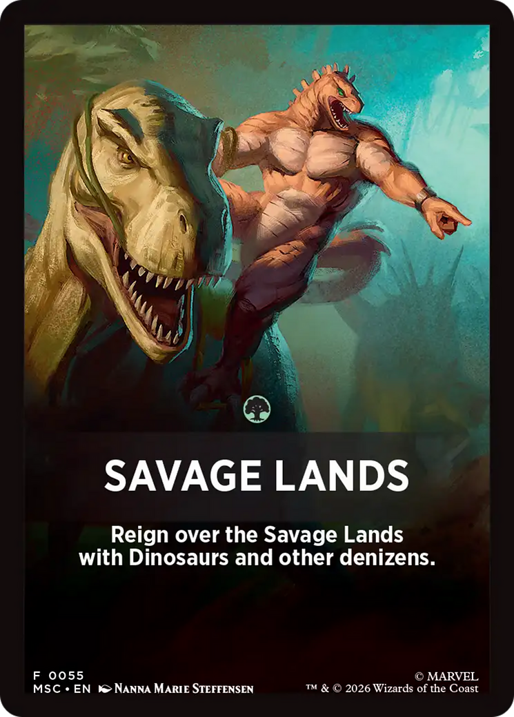 Savage Lands Theme Card [Marvel Super Heroes Commander] | Red Claw Gaming