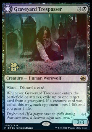 Graveyard Trespasser // Graveyard Glutton [Innistrad: Midnight Hunt Prerelease Promos] MTG Single Magic: The Gathering | Red Claw Gaming
