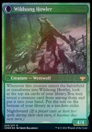 Howlpack Piper // Wildsong Howler [Innistrad: Crimson Vow Prerelease Promos] MTG Single Magic: The Gathering | Red Claw Gaming