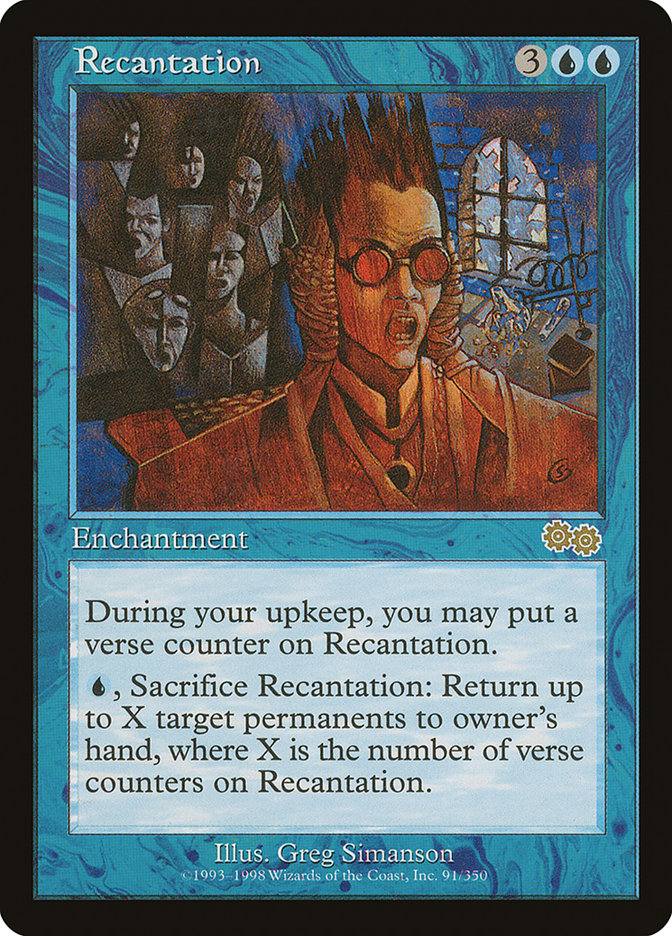 Recantation [Urza's Saga] MTG Single Magic: The Gathering | Red Claw Gaming