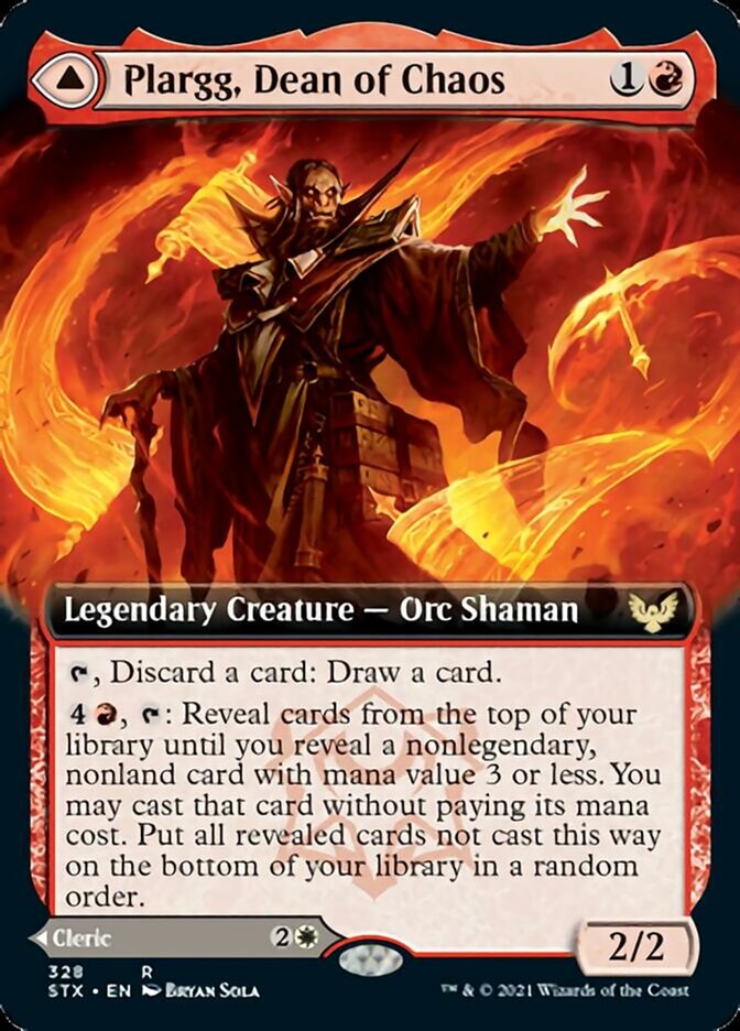 Plargg, Dean of Chaos // Augusta, Dean of Order (Extended Art) [Strixhaven: School of Mages] MTG Single Magic: The Gathering | Red Claw Gaming