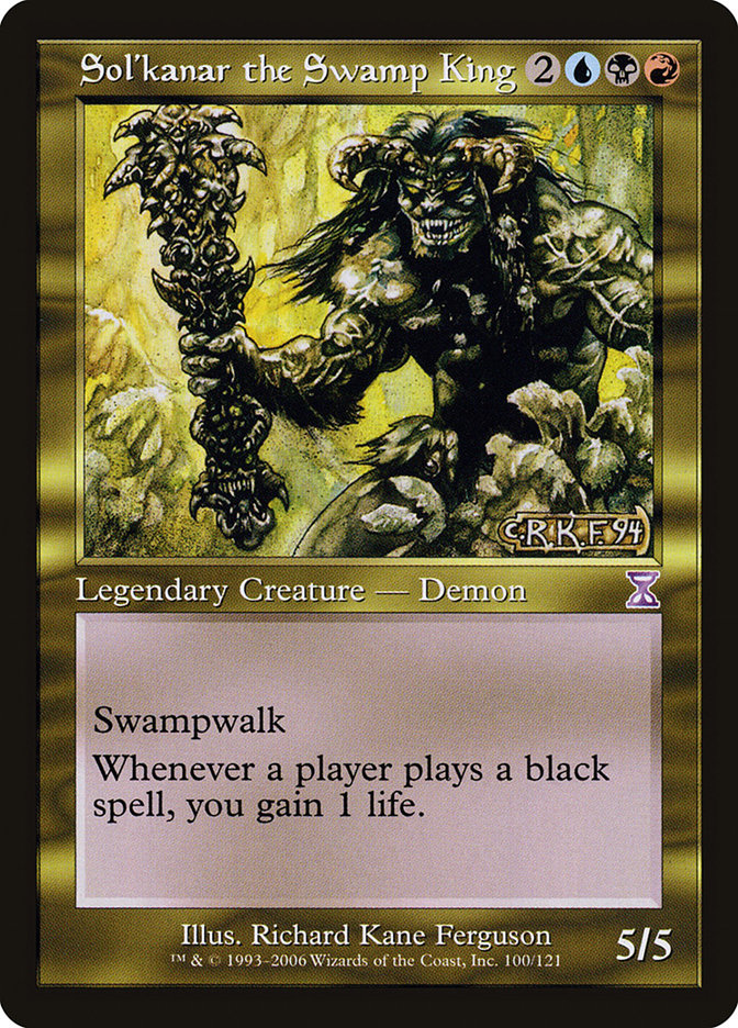 Sol'kanar the Swamp King [Time Spiral Timeshifted] MTG Single Magic: The Gathering | Red Claw Gaming