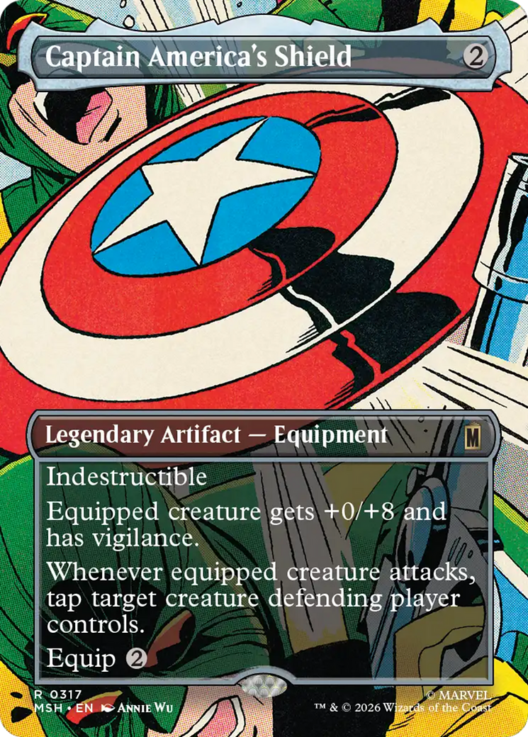 Captain America's Shield (Borderless) (0317) [Marvel Super Heroes] | Red Claw Gaming
