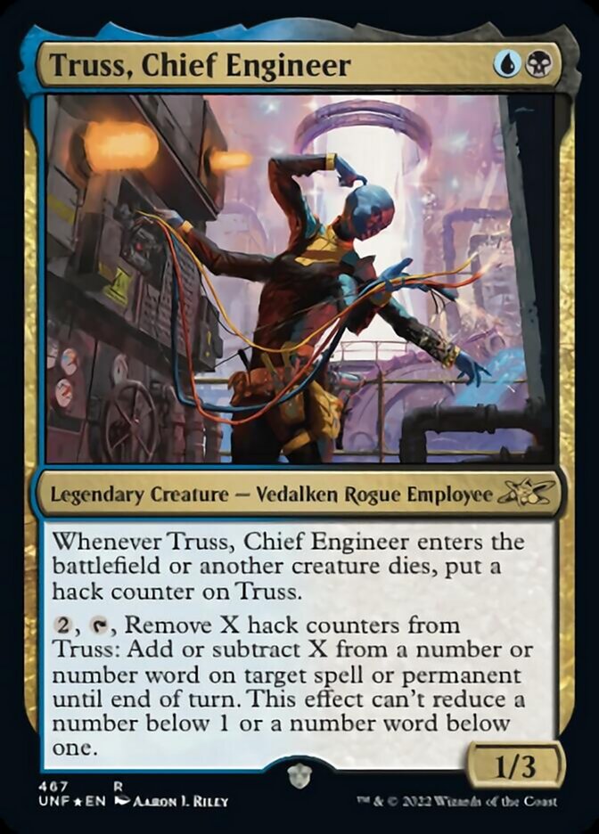 Truss, Chief Engineer (Galaxy Foil) [Unfinity] MTG Single Magic: The Gathering    | Red Claw Gaming