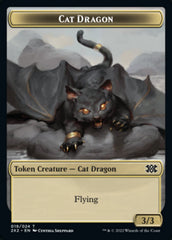 Cat Dragon // Monk Double-Sided Token [Double Masters 2022 Tokens] MTG Single Magic: The Gathering | Red Claw Gaming