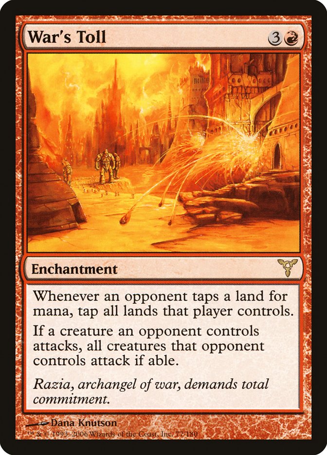 War's Toll [Dissension] MTG Single Magic: The Gathering | Red Claw Gaming
