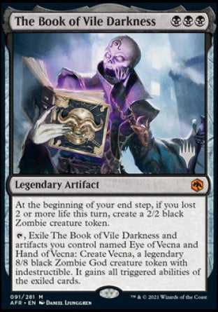 The Book of Vile Darkness (Promo Pack) [Dungeons & Dragons: Adventures in the Forgotten Realms Promos] MTG Single Magic: The Gathering | Red Claw Gaming