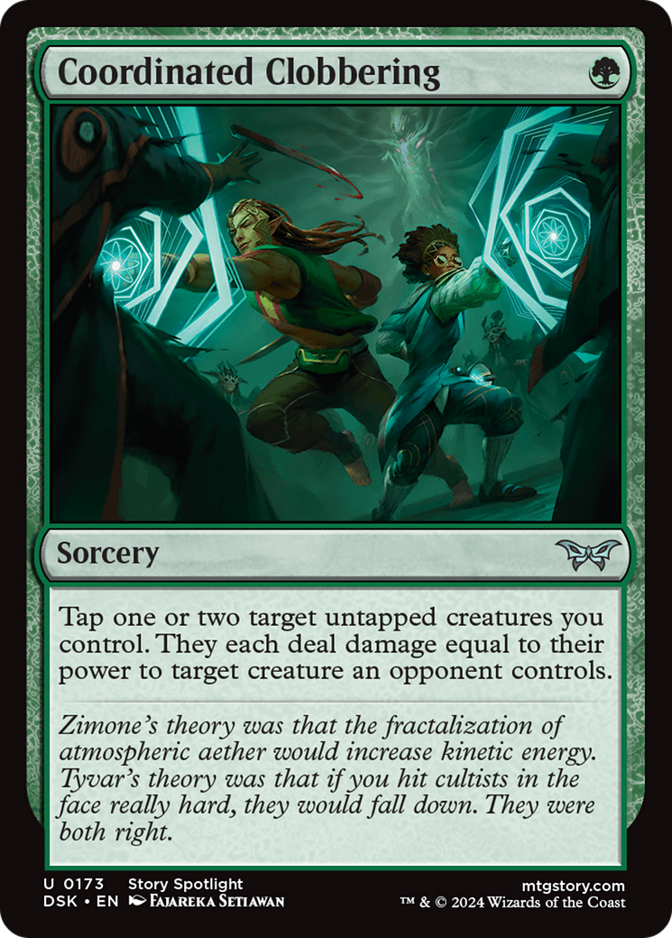 Coordinated Clobbering [Duskmourn: House of Horror] MTG Single Magic: The Gathering | Red Claw Gaming
