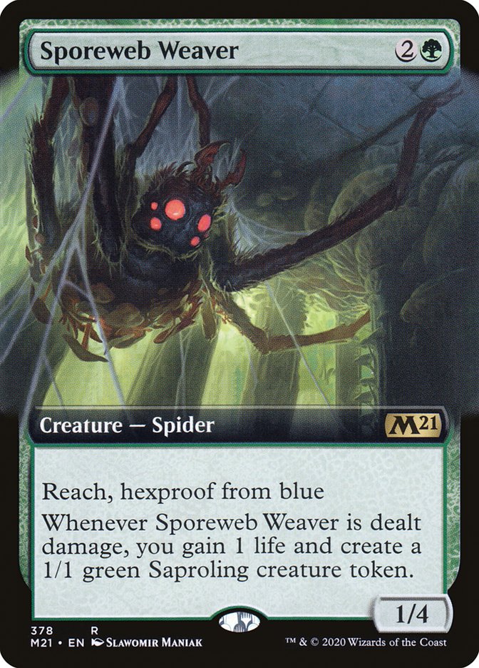 Sporeweb Weaver (Extended Art) [Core Set 2021] MTG Single Magic: The Gathering | Red Claw Gaming