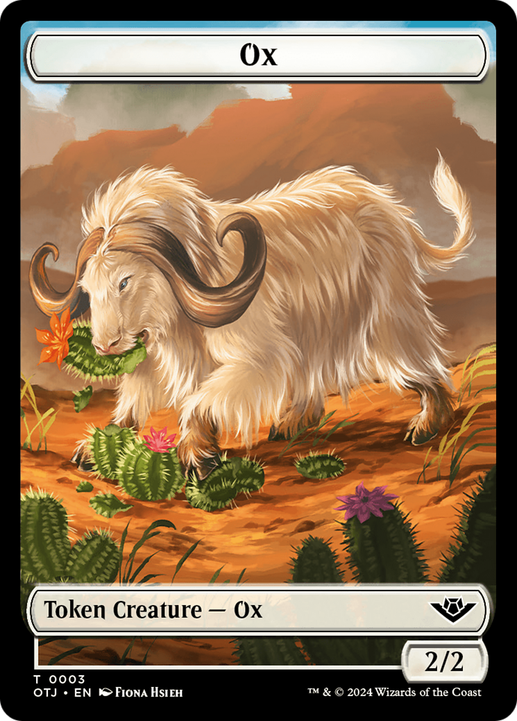 Ox // Plot Double-Sided Token [Outlaws of Thunder Junction Tokens] MTG Single Magic: The Gathering | Red Claw Gaming