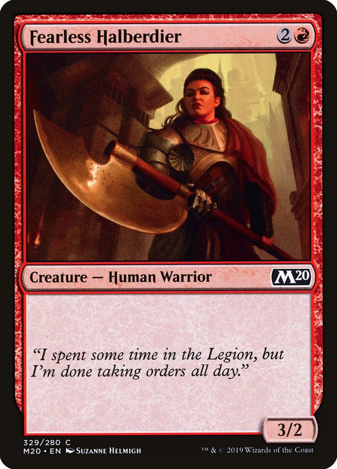 Fearless Halberdier [Core Set 2020] MTG Single Magic: The Gathering | Red Claw Gaming