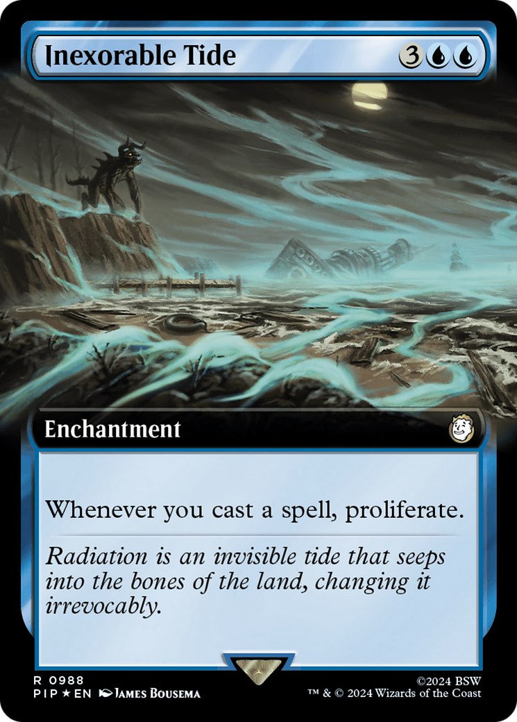 Inexorable Tide (Extended Art) (Surge Foil) [Fallout] MTG Single Magic: The Gathering | Red Claw Gaming