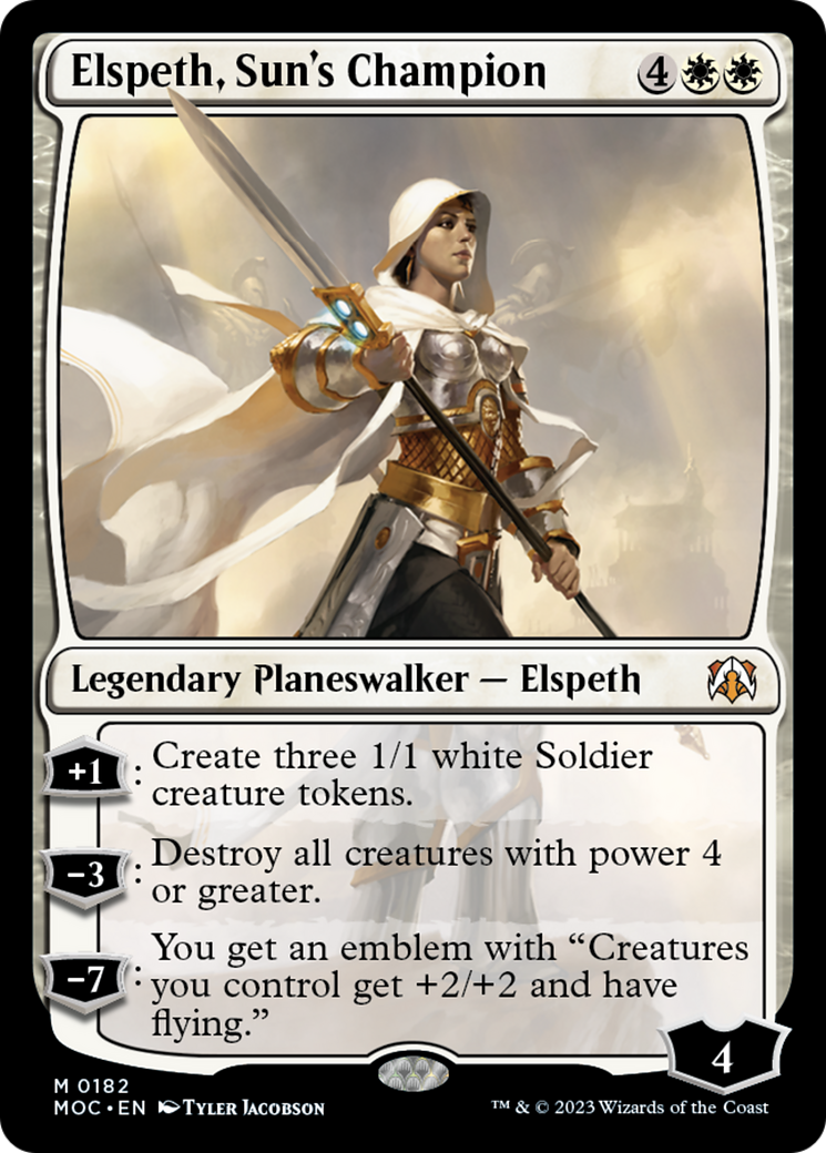 Elspeth, Sun's Champion [March of the Machine Commander] MTG Single Magic: The Gathering    | Red Claw Gaming