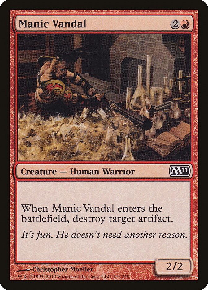Manic Vandal [Magic 2011] MTG Single Magic: The Gathering | Red Claw Gaming