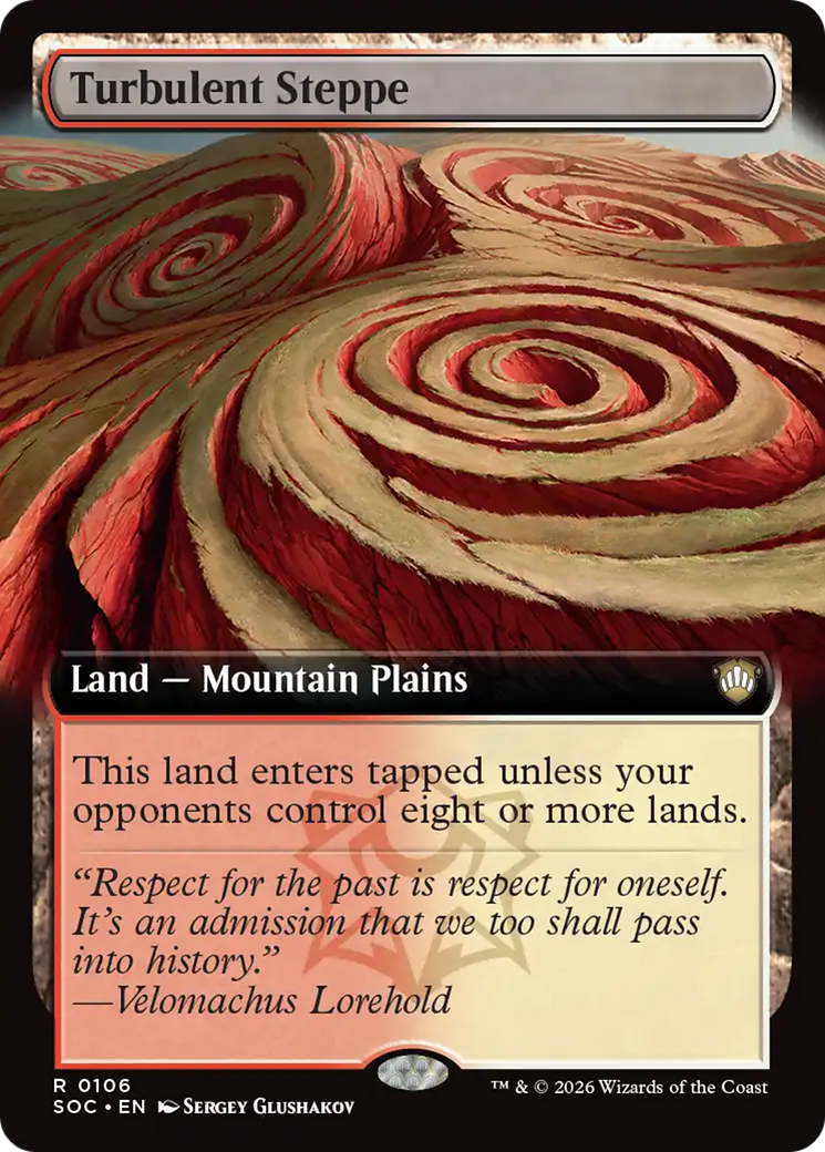Turbulent Steppe (Extended Art) [Secrets of Strixhaven Commander] MTG Single Magic: The Gathering | Red Claw Gaming