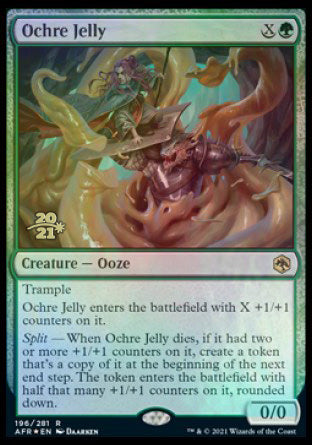 Ochre Jelly [Dungeons & Dragons: Adventures in the Forgotten Realms Prerelease Promos] MTG Single Magic: The Gathering | Red Claw Gaming
