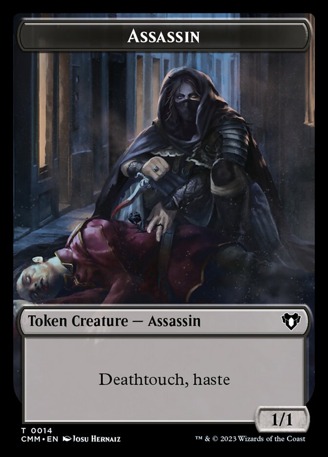 Treasure // Assassin Double-Sided Token [Commander Masters Tokens] MTG Single Magic: The Gathering | Red Claw Gaming