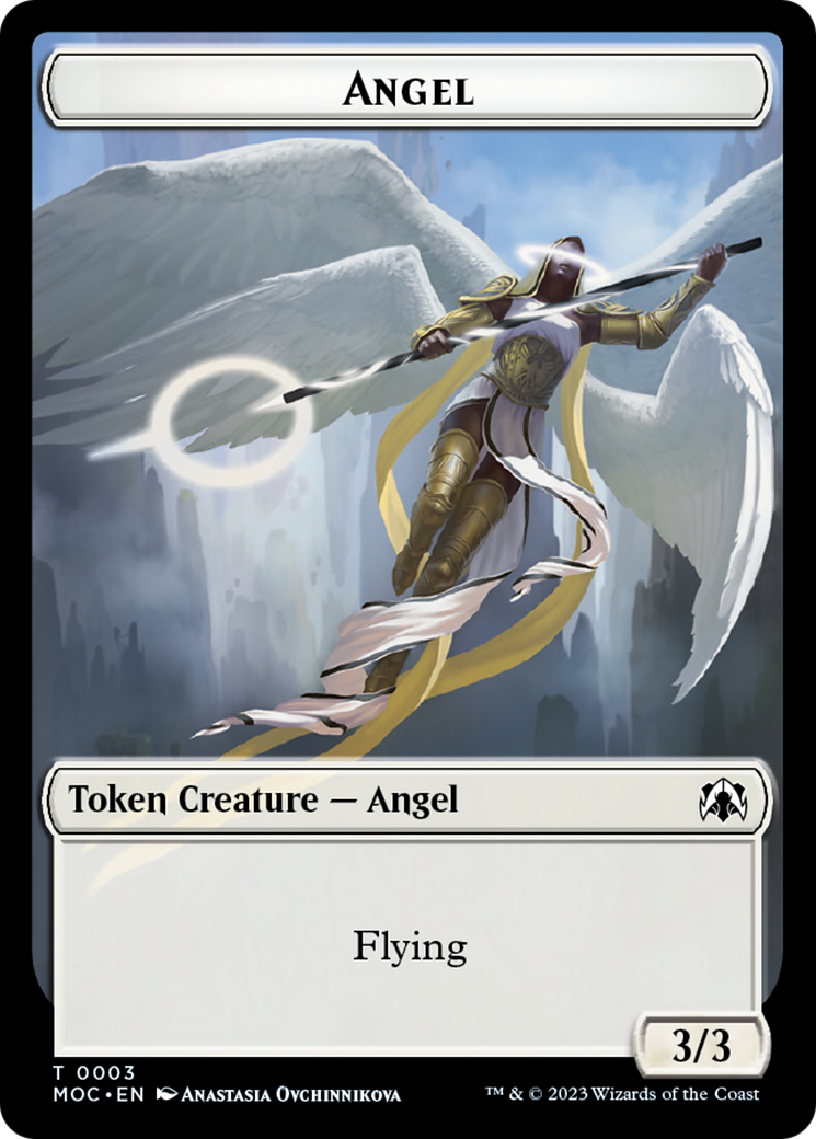Angel (3) // Demon Double-Sided Token [March of the Machine Commander Tokens] MTG Single Magic: The Gathering | Red Claw Gaming