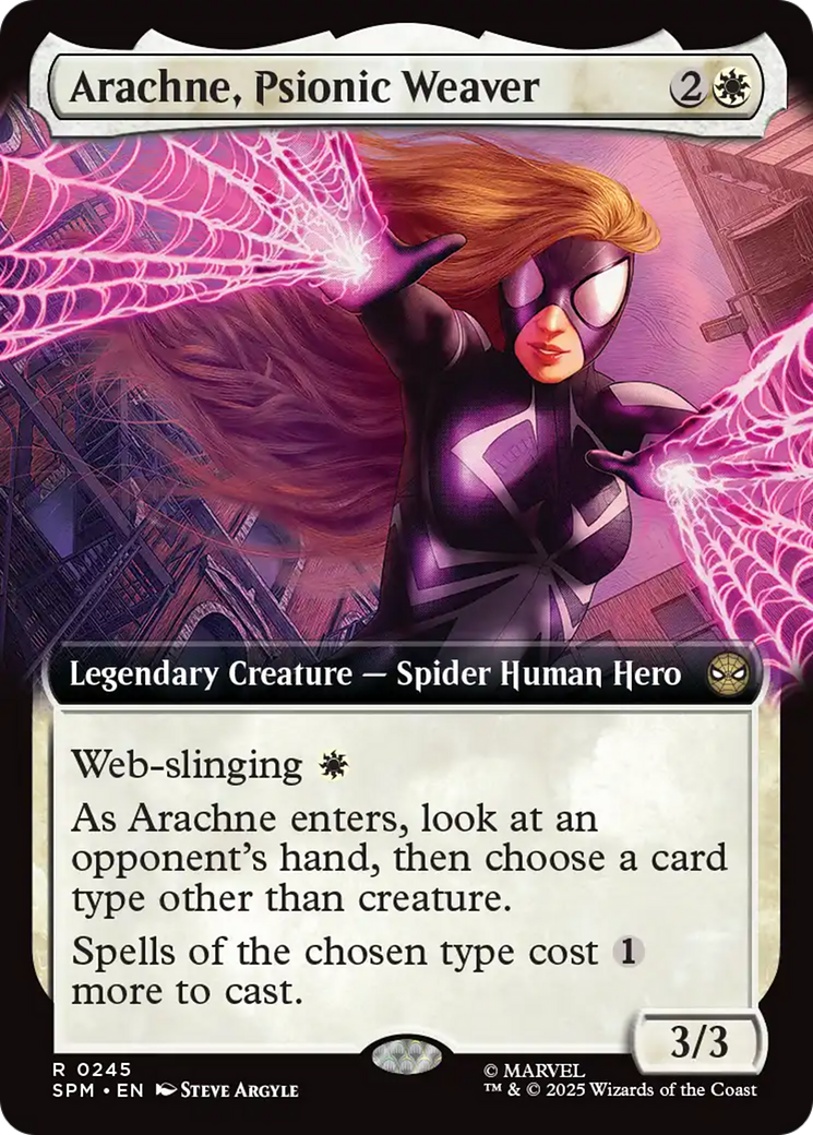 Arachne, Psionic Weaver (Extended Art) [Marvel's Spider-Man] MTG Single Magic: The Gathering | Red Claw Gaming