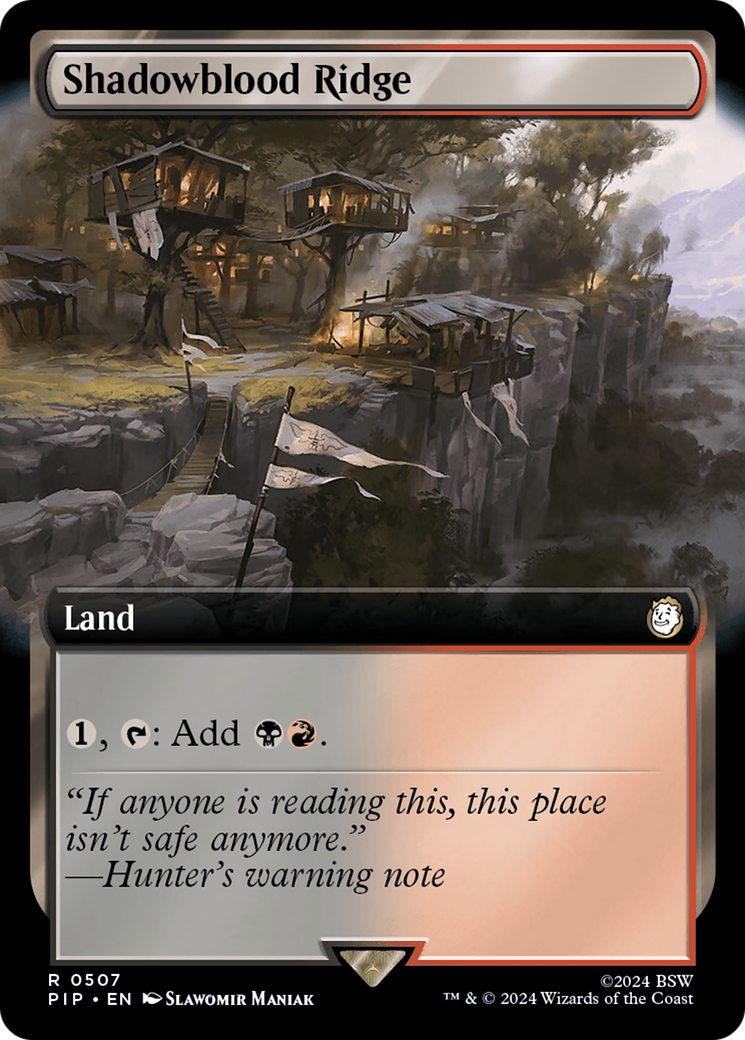Shadowblood Ridge (Extended Art) [Fallout] MTG Single Magic: The Gathering | Red Claw Gaming