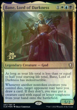 Bane, Lord of Darkness [Commander Legends: Battle for Baldur's Gate Prerelease Promos] MTG Single Magic: The Gathering | Red Claw Gaming