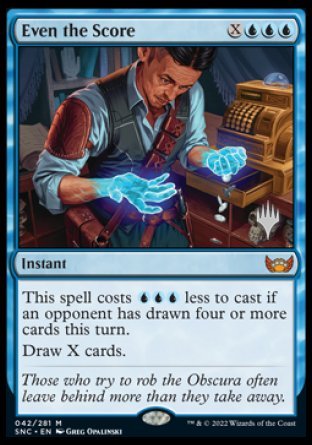 Even the Score (Promo Pack) [Streets of New Capenna Promos] MTG Single Magic: The Gathering | Red Claw Gaming