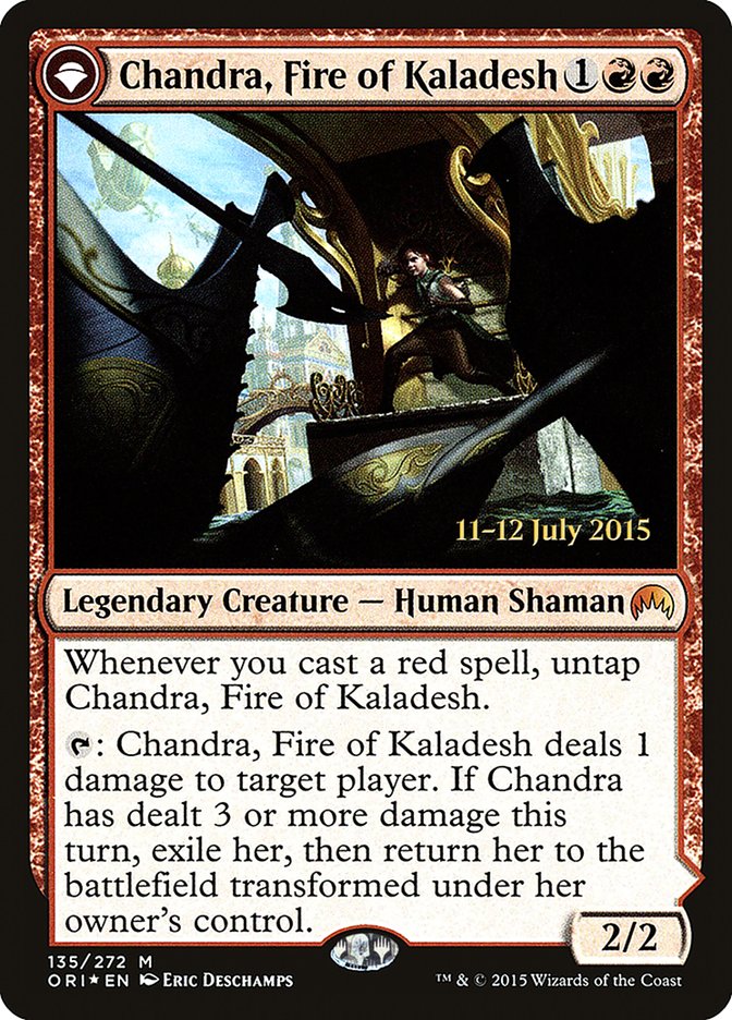 Chandra, Fire of Kaladesh // Chandra, Roaring Flame [Magic Origins Prerelease Promos] MTG Single Magic: The Gathering | Red Claw Gaming