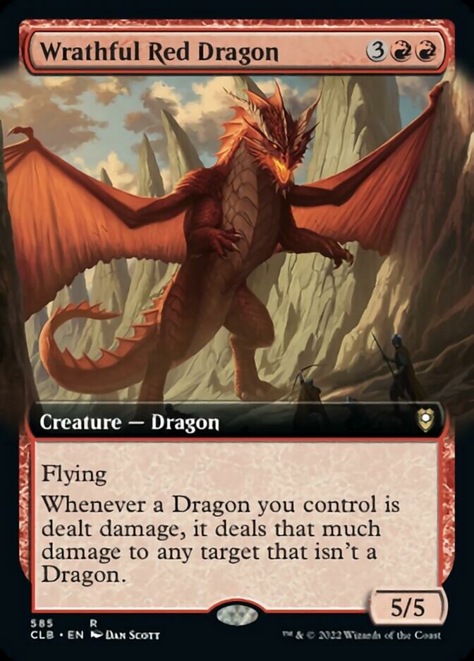 Wrathful Red Dragon (Extended Art) [Commander Legends: Battle for Baldur's Gate] MTG Single Magic: The Gathering | Red Claw Gaming