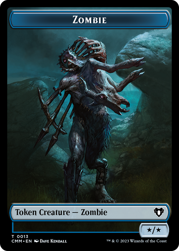 Spirit (0039) // Zombie (0013) Double-Sided Token [Commander Masters Tokens] MTG Single Magic: The Gathering    | Red Claw Gaming