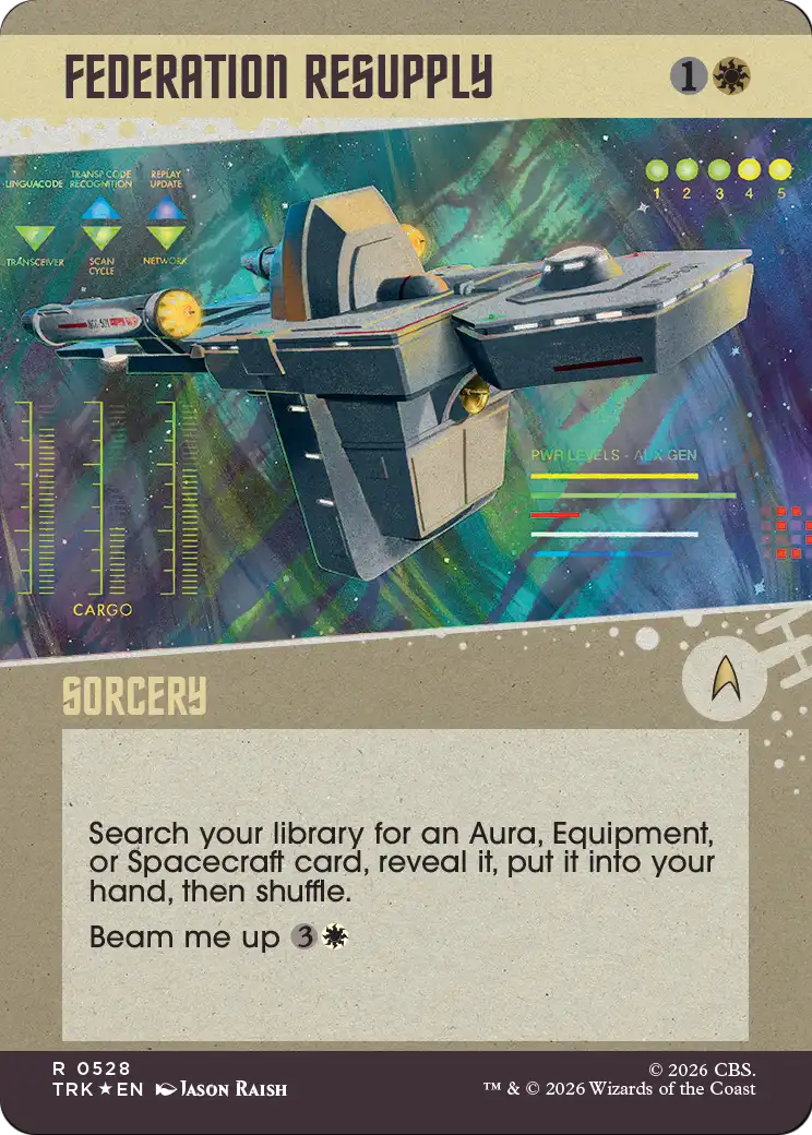 Federation Resupply (Showcase) (Surge Foil) [Star Trek] MTG Single Magic: The Gathering | Red Claw Gaming