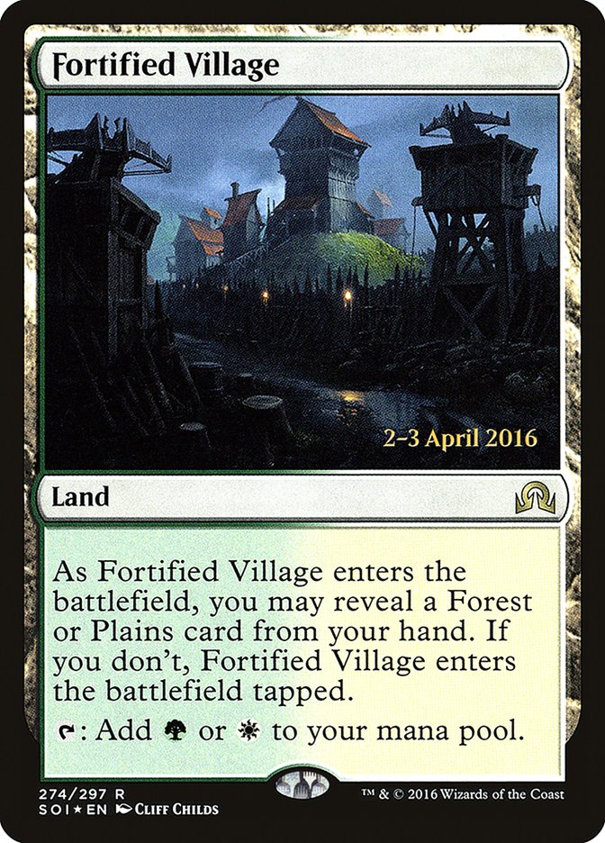Fortified Village [Shadows over Innistrad Prerelease Promos] MTG Single Magic: The Gathering | Red Claw Gaming