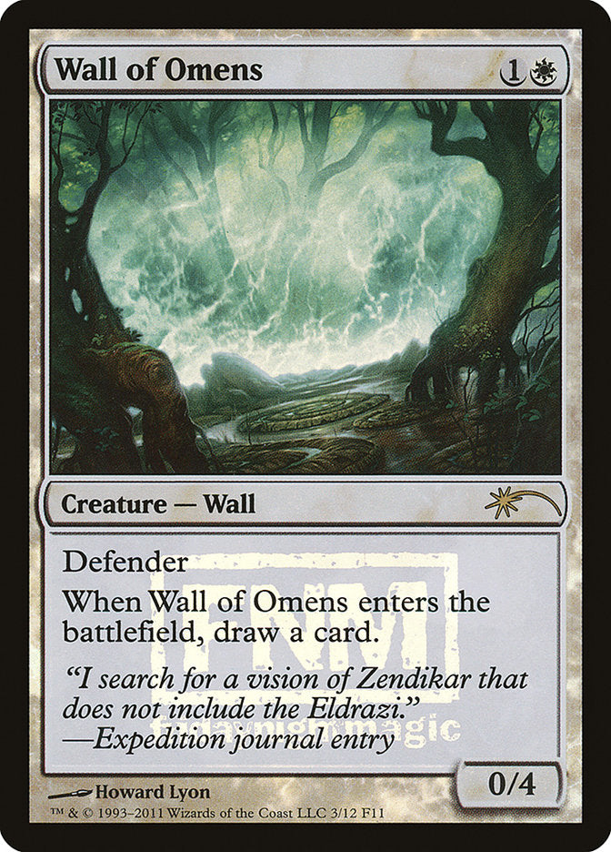 Wall of Omens [Friday Night Magic 2011] MTG Single Magic: The Gathering | Red Claw Gaming