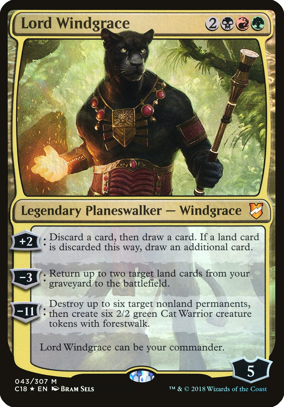 Lord Windgrace (Oversized) [Commander 2018 Oversized] MTG Single Magic: The Gathering | Red Claw Gaming