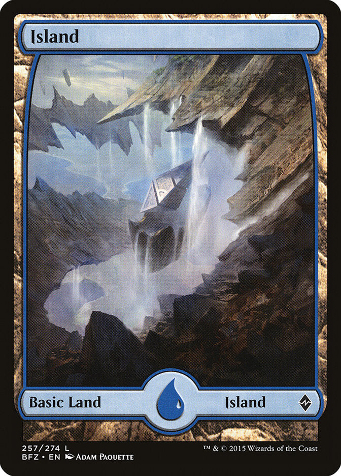 Island (257) (Full Art) [Battle for Zendikar] MTG Single Magic: The Gathering | Red Claw Gaming