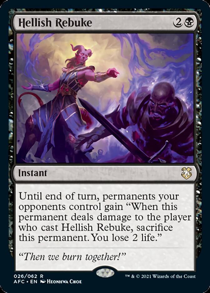 Hellish Rebuke [Dungeons & Dragons: Adventures in the Forgotten Realms Commander] MTG Single Magic: The Gathering | Red Claw Gaming