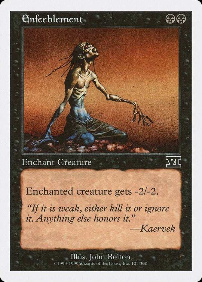 Enfeeblement [Classic Sixth Edition] MTG Single Magic: The Gathering | Red Claw Gaming