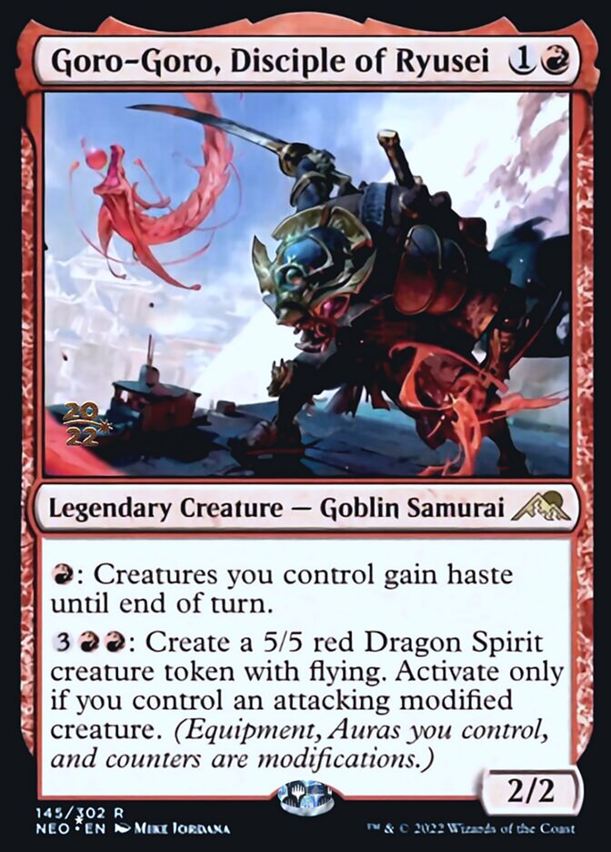 Goro-Goro, Disciple of Ryusei [Kamigawa: Neon Dynasty Prerelease Promos] MTG Single Magic: The Gathering | Red Claw Gaming