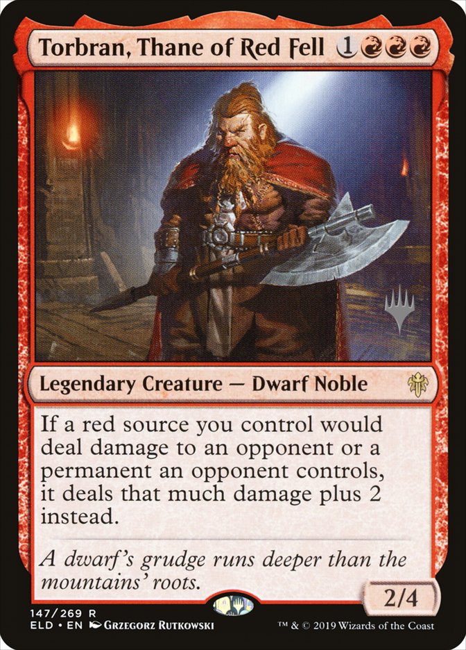 Torbran, Thane of Red Fell (Promo Pack) [Throne of Eldraine Promos] MTG Single Magic: The Gathering | Red Claw Gaming