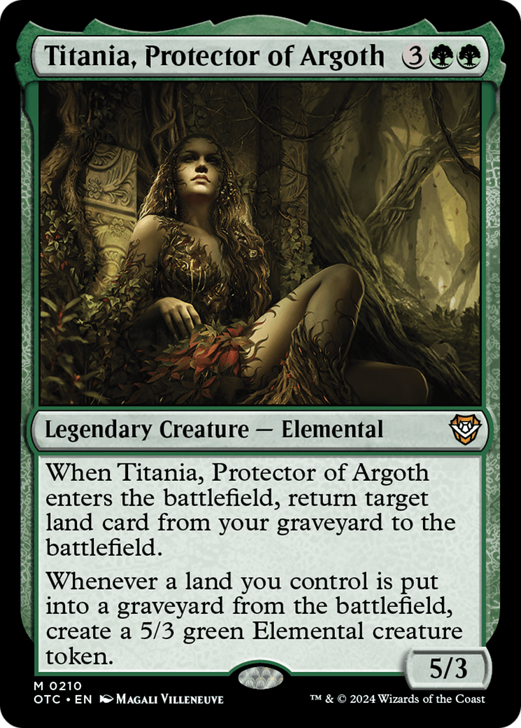 Titania, Protector of Argoth [Outlaws of Thunder Junction Commander] MTG Single Magic: The Gathering    | Red Claw Gaming
